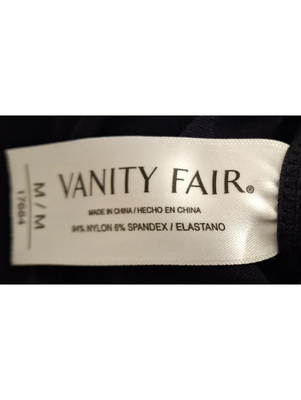 Vanity Fair Seamless Smoothing Shapewear Tank Top Black Medium